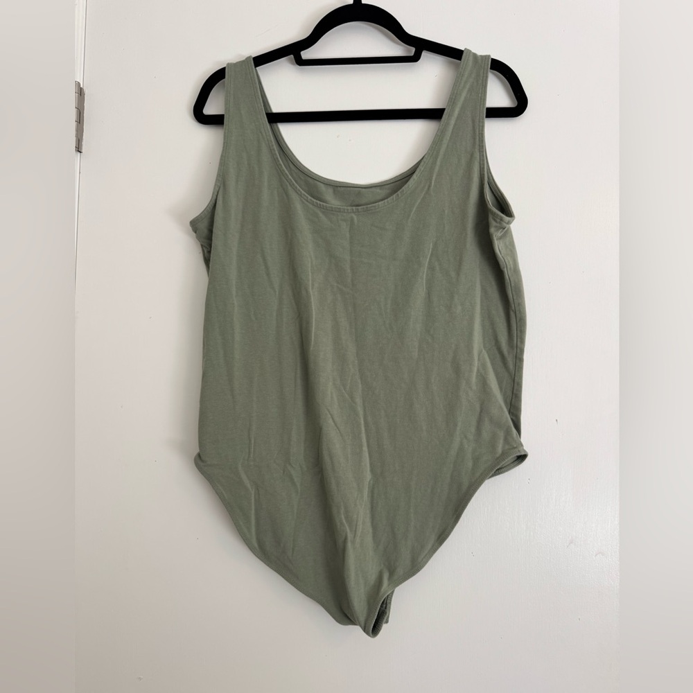 Women's Olive Green Tank Bodysuit NWOT